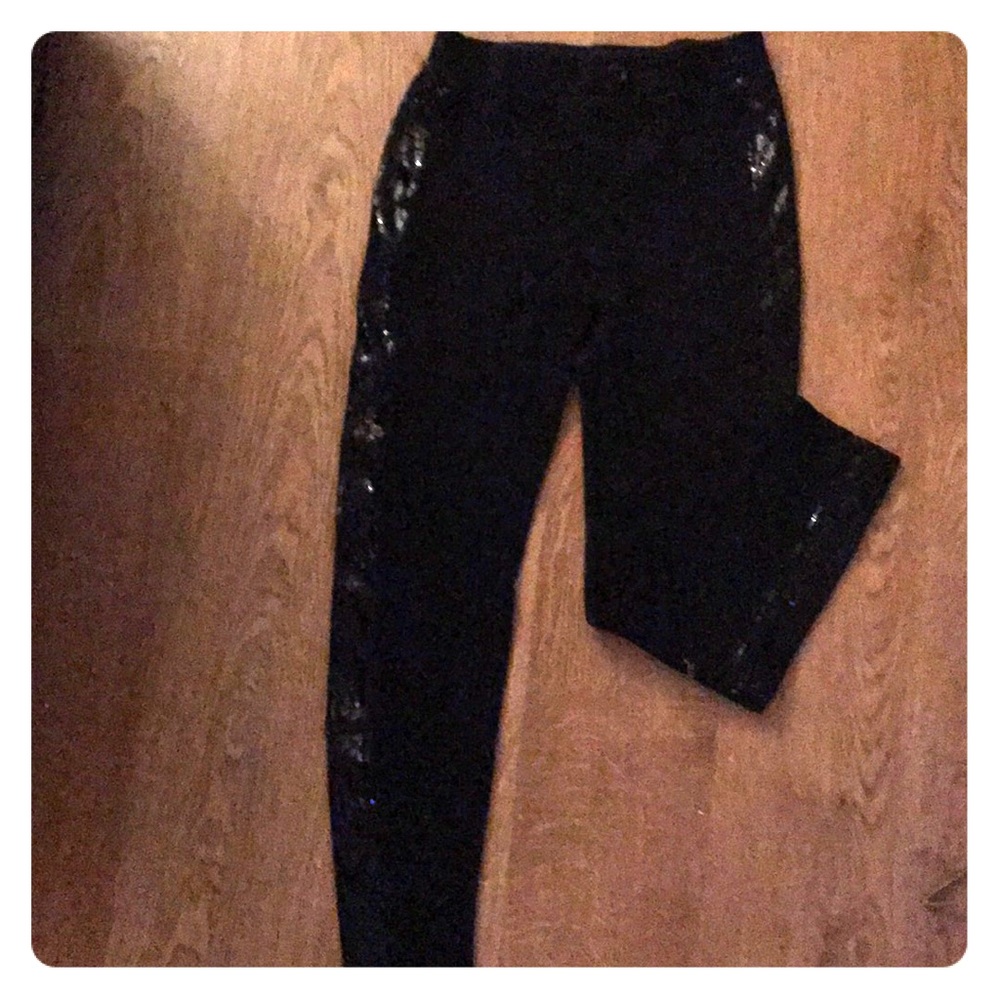 Girl’s  Size 10/12 black spandex pants .